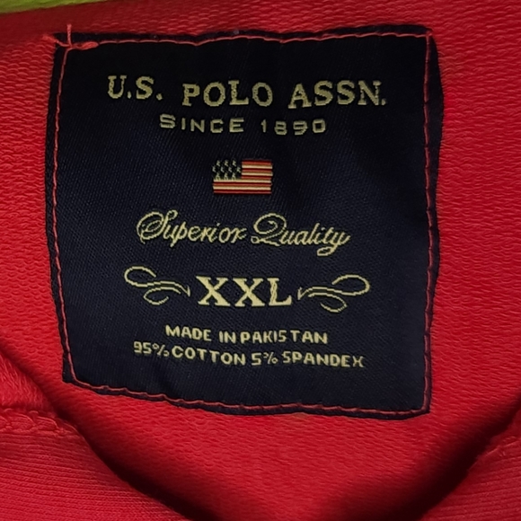 U.S. Polo Assn. Pink neon green zip up hoodie  XXL - Picture 7 of 7